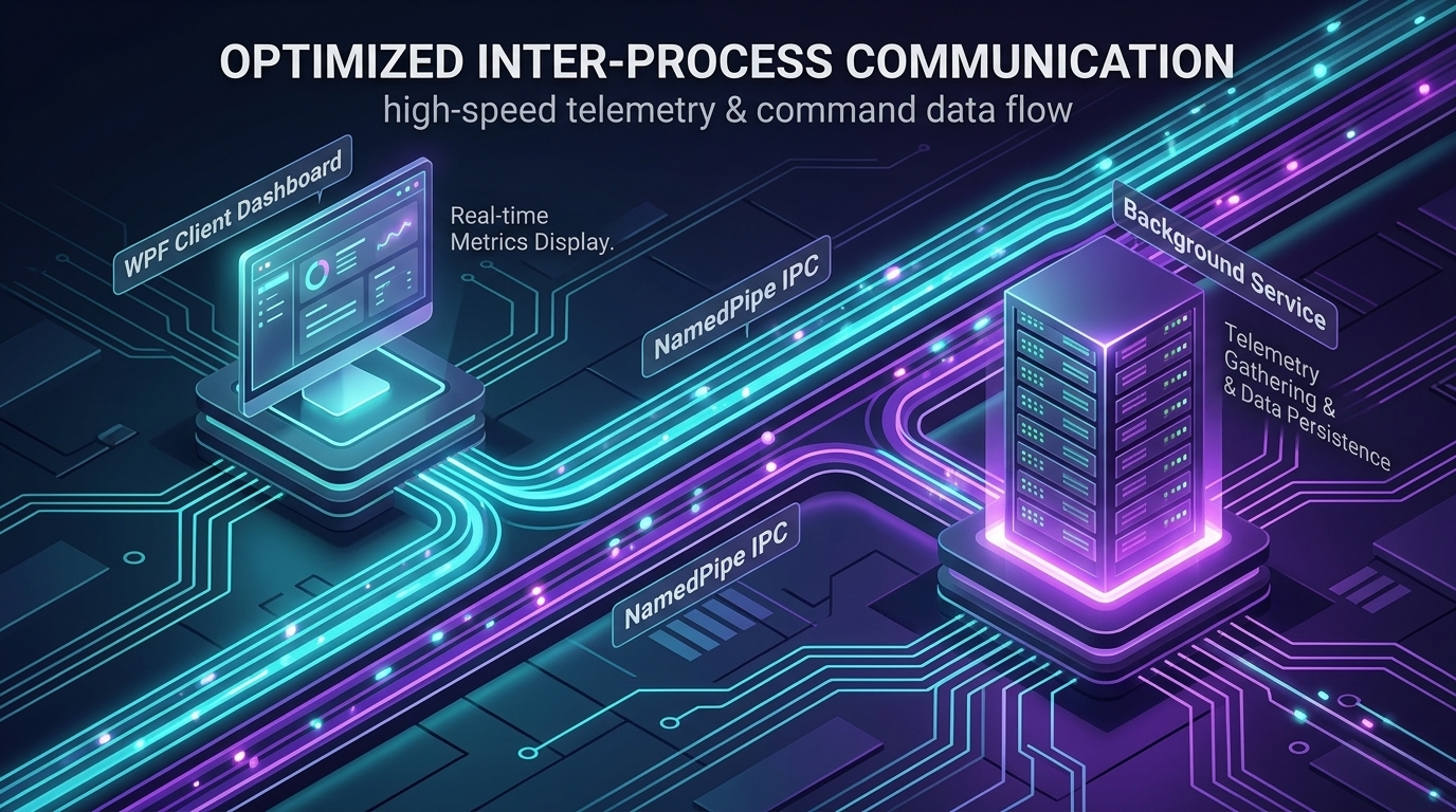 Decoupled Client-Service Architecture & IPC Pipeline