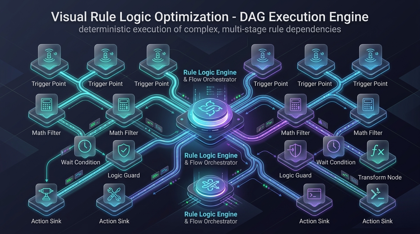 Event-Driven Visual Rule Engine (DAG Architecture)